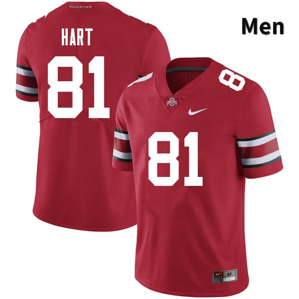 Ohio State Buckeyes Sam Hart Men's #81 Red Authentic Stitched College Football Jersey